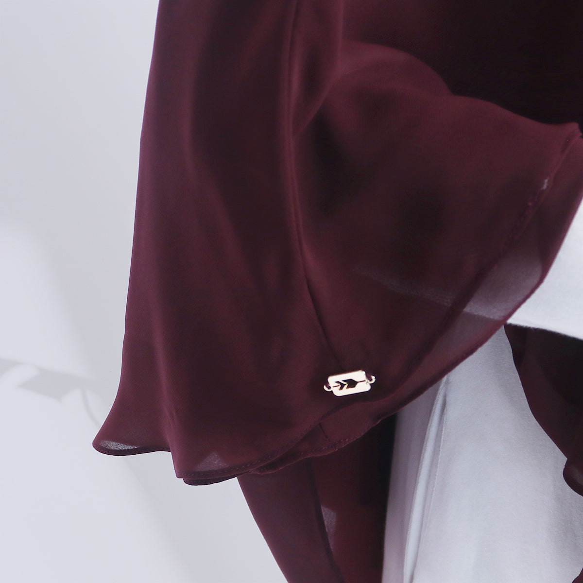 Zenia French Khimar - Dark Maroon