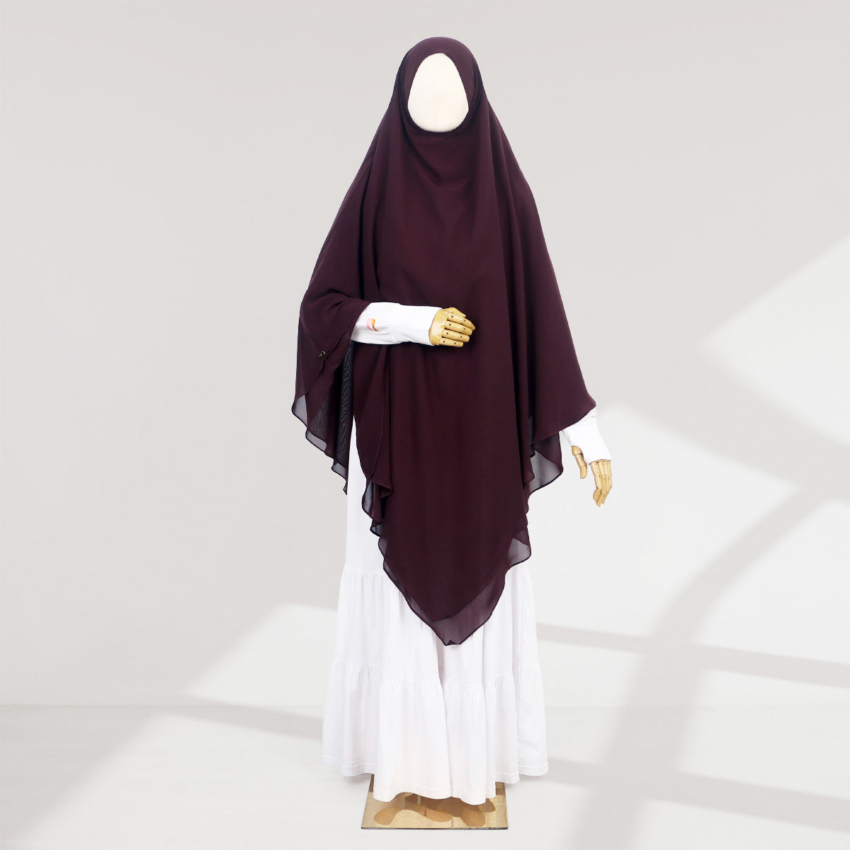 Zunaira French Khimar - Dark Maroon