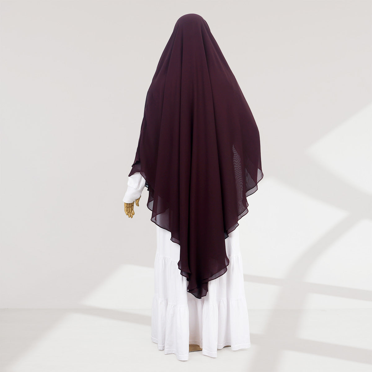 Zunaira French Khimar - Dark Maroon