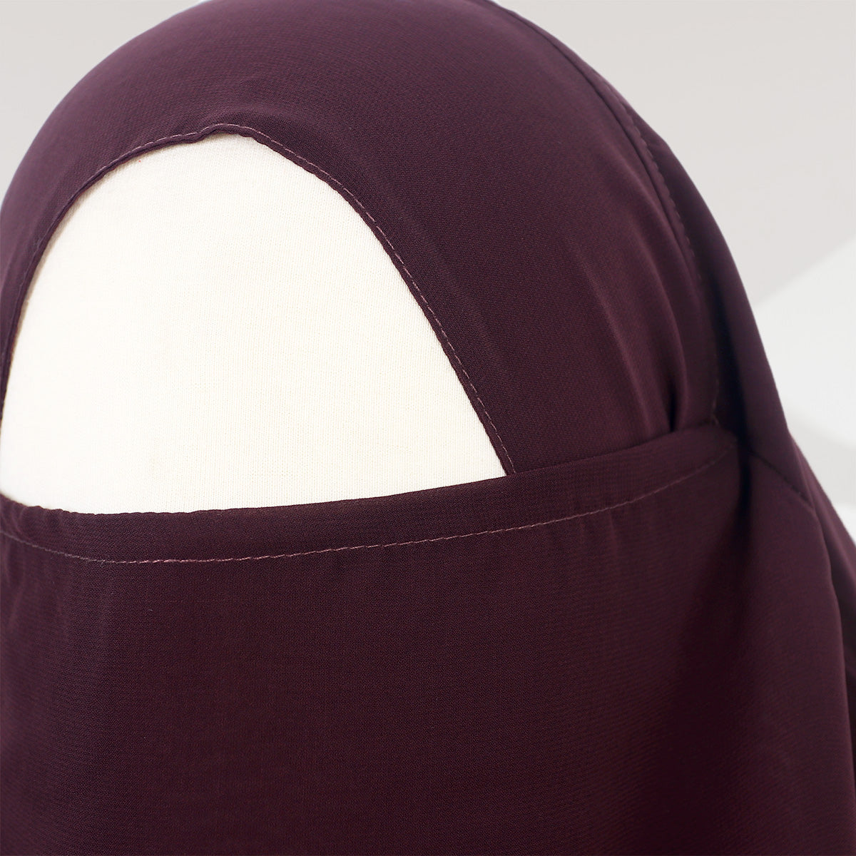 Zunaira French Khimar - Dark Maroon