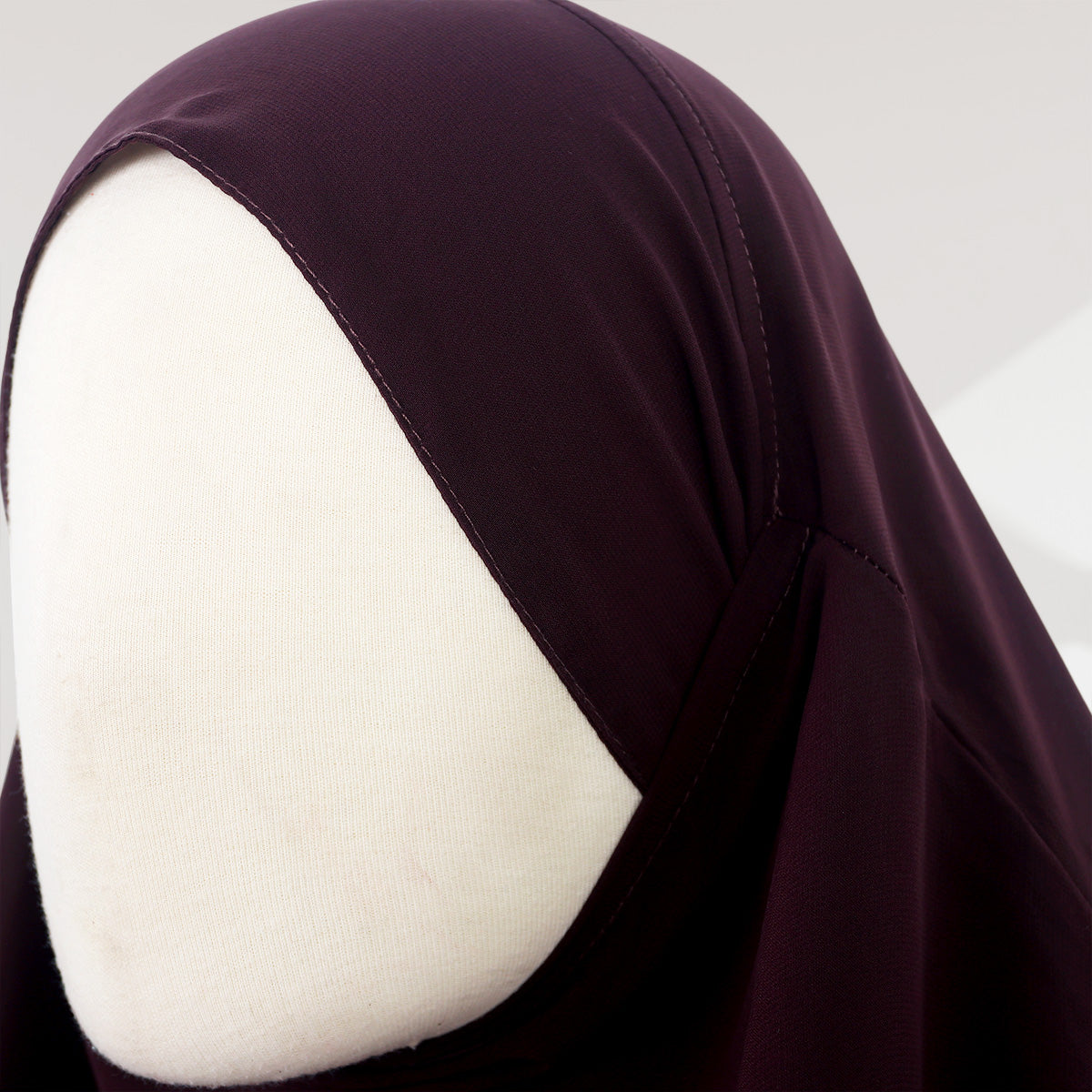 Zunaira French Khimar - Dark Maroon