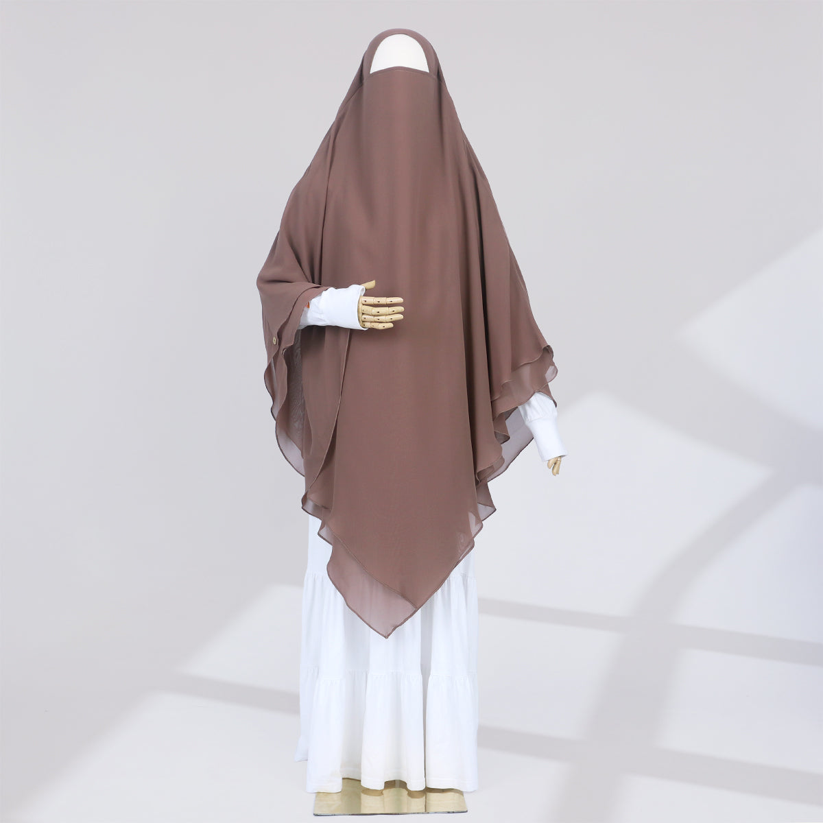 Zunaira French Khimar - Cocoa Brown