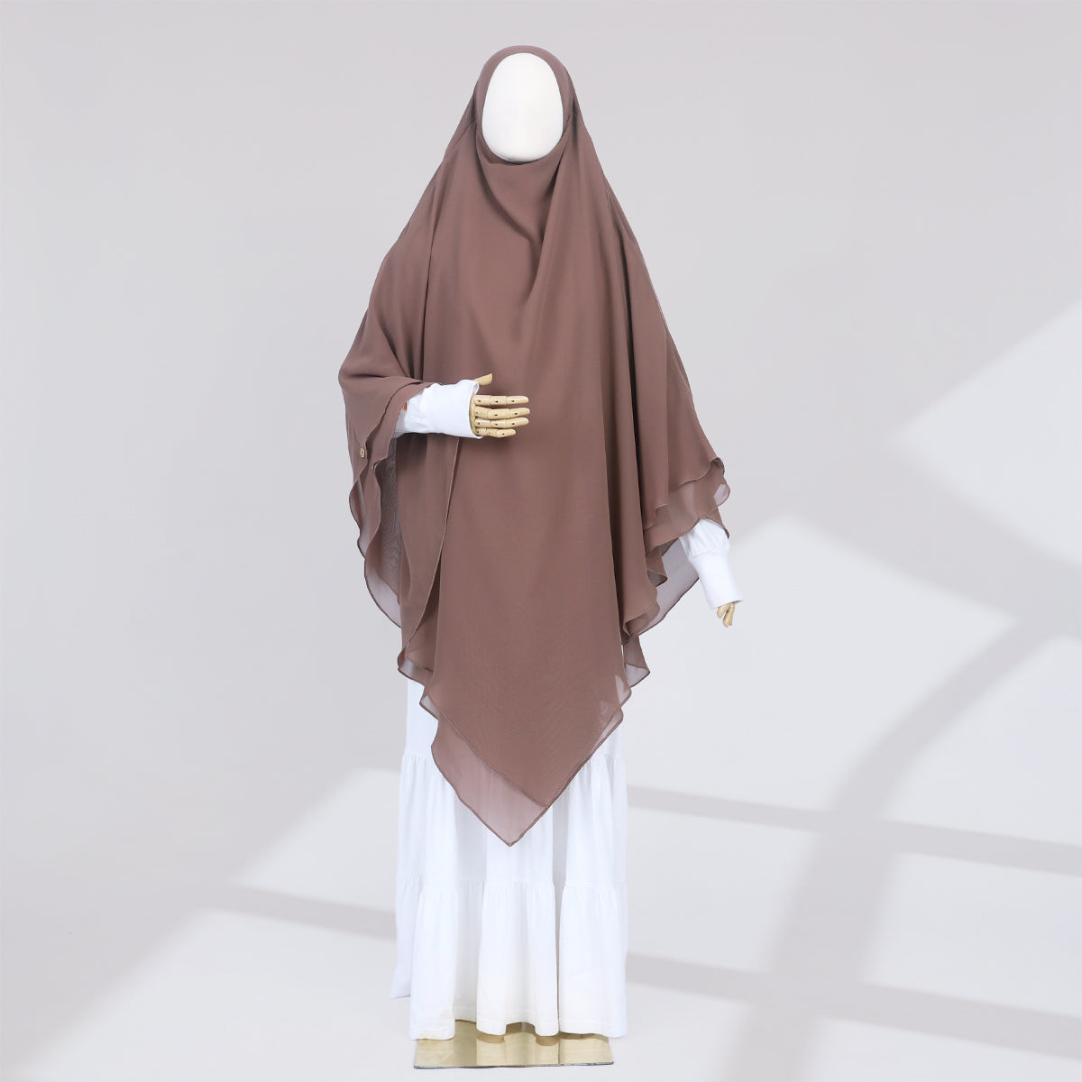 Zunaira French Khimar - Cocoa Brown