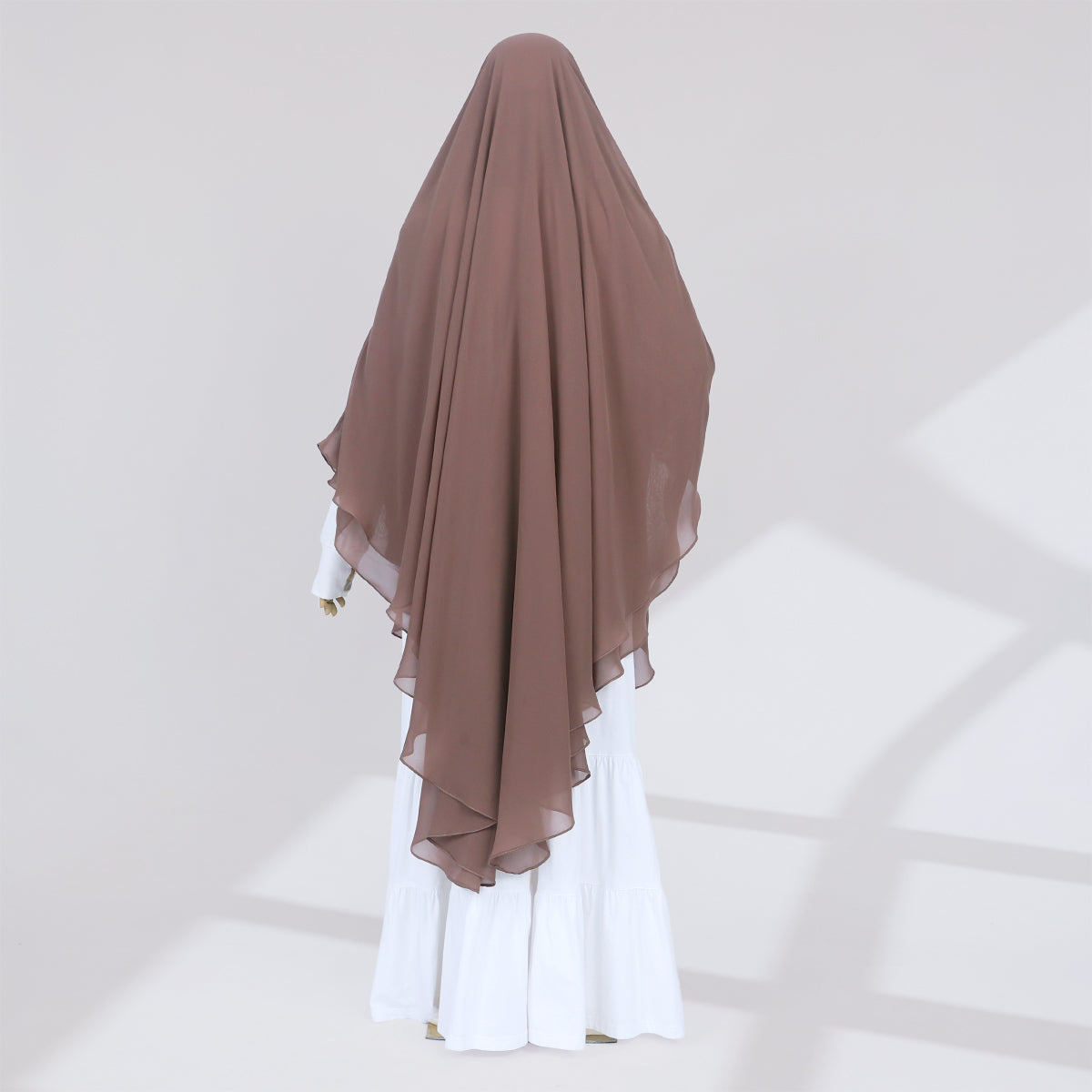 Zunaira French Khimar - Cocoa Brown