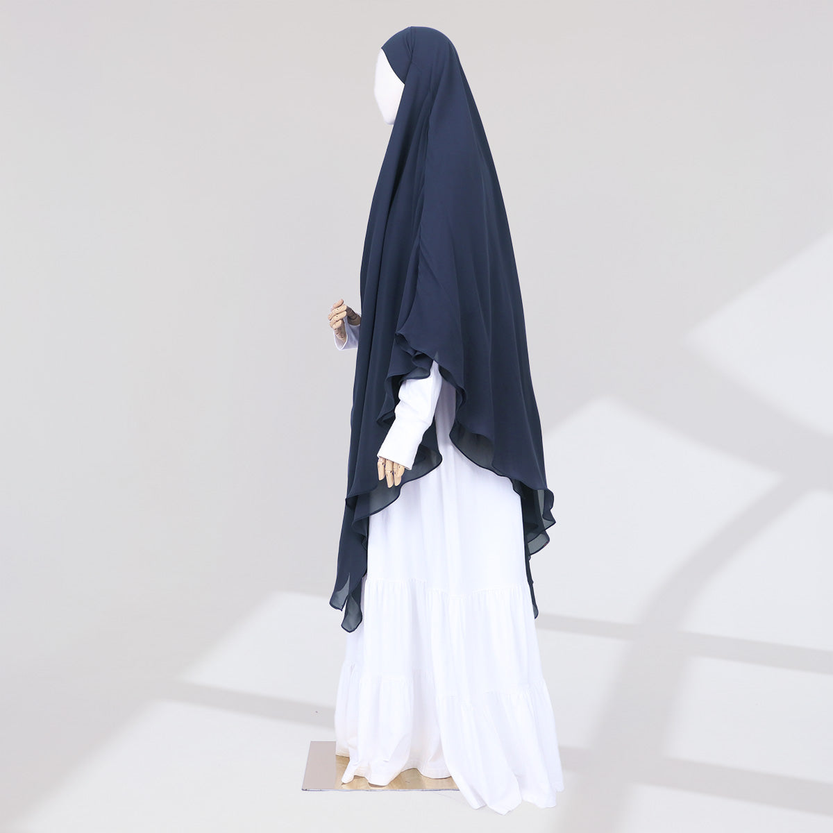 Zunaira French Khimar - Dark Denim