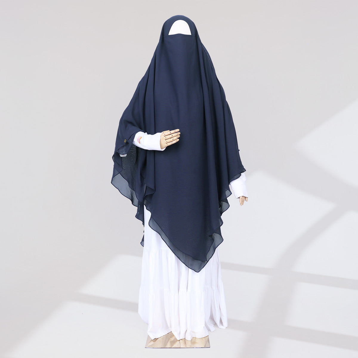 Zunaira French Khimar - Dark Denim