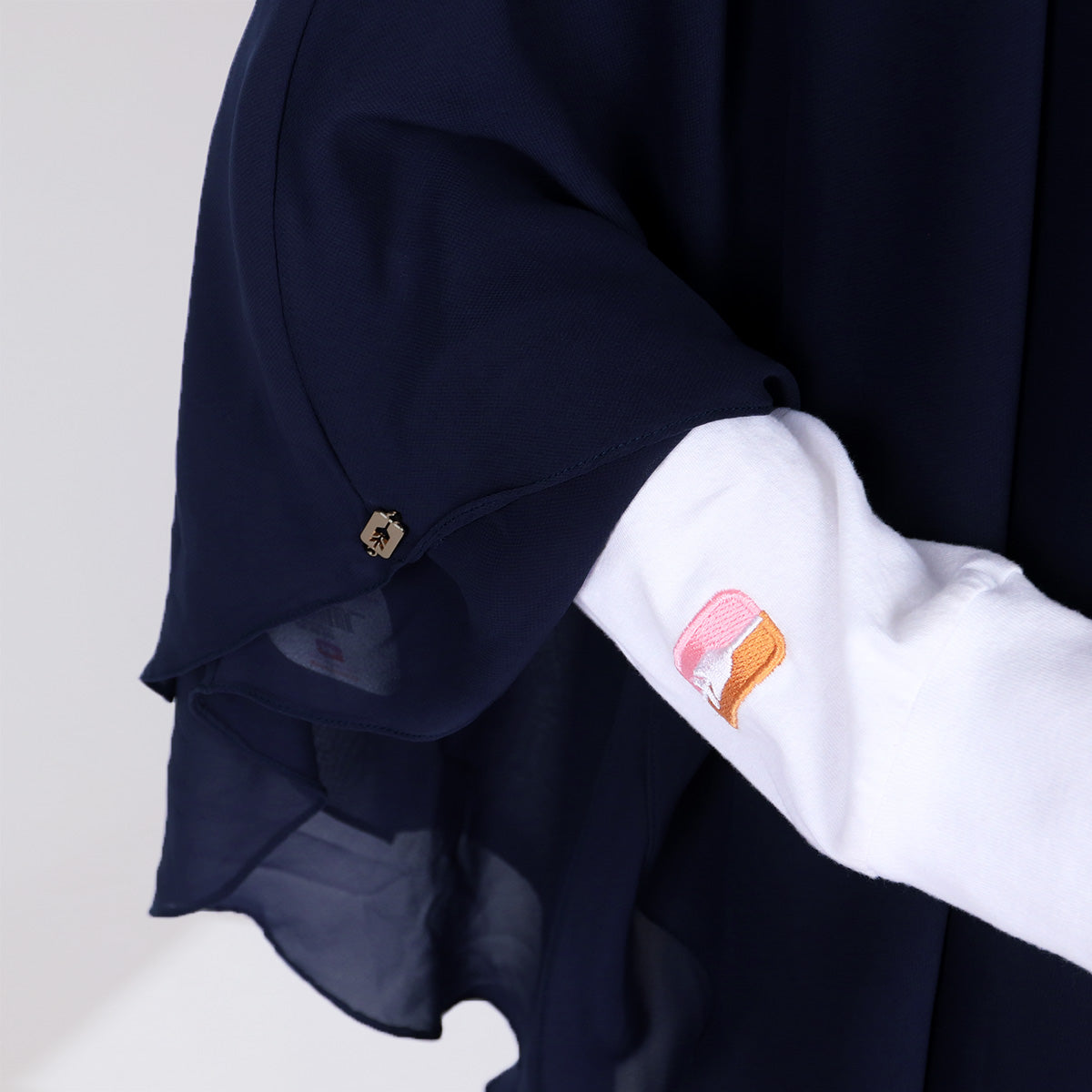 Zunaira French Khimar - Midnight Blue