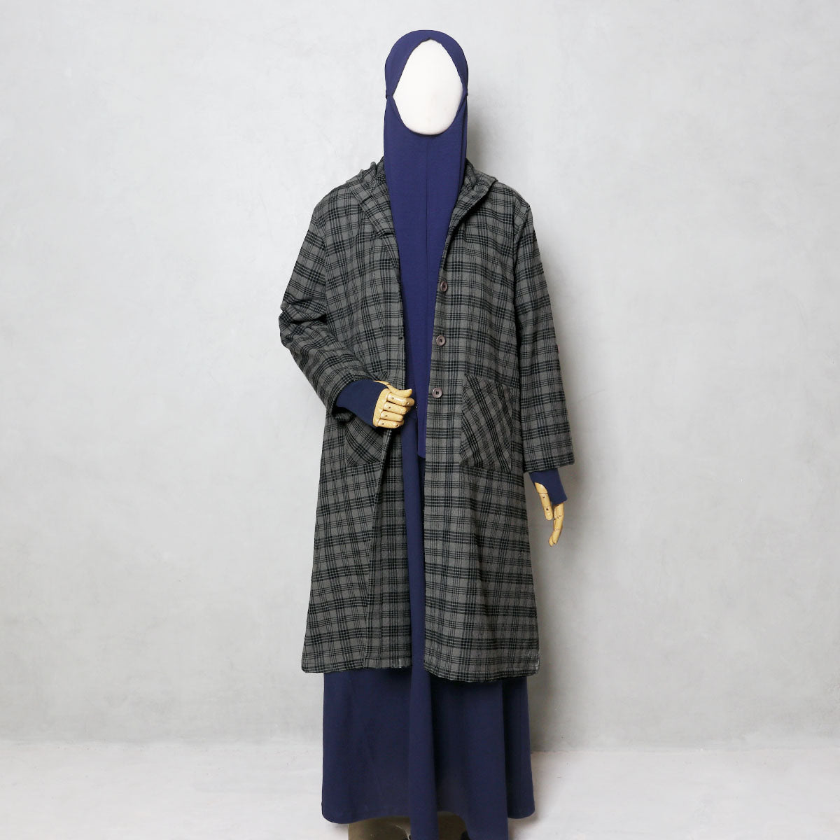 SAMPLE Maleekah Flannel - Dark Grey