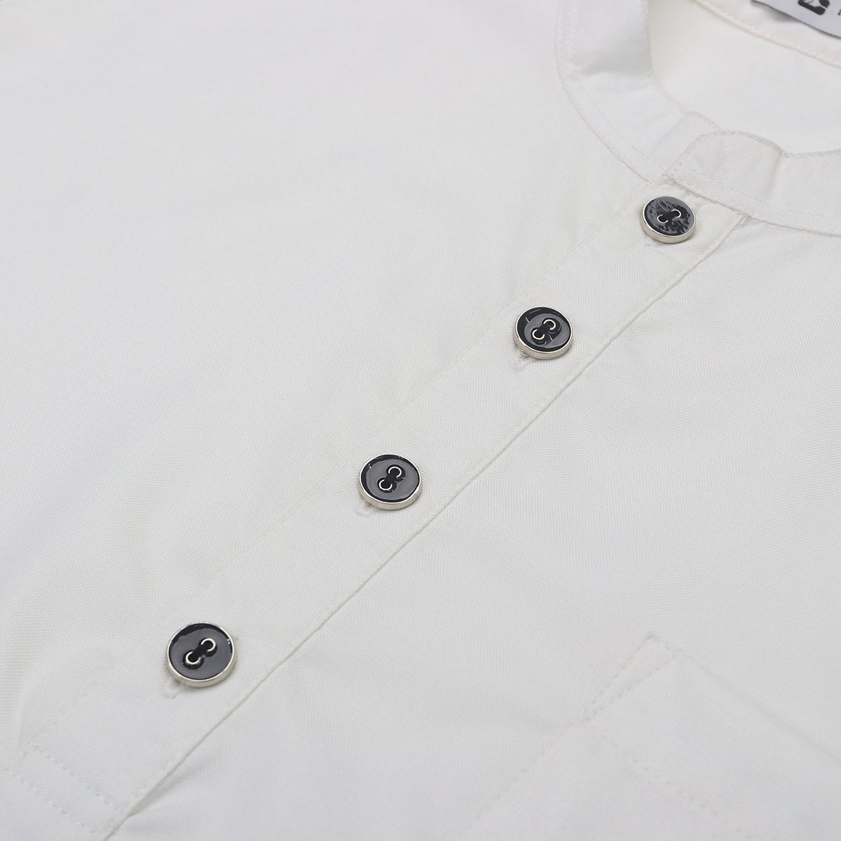 DEFECT Haafiz Kurta - Broken White