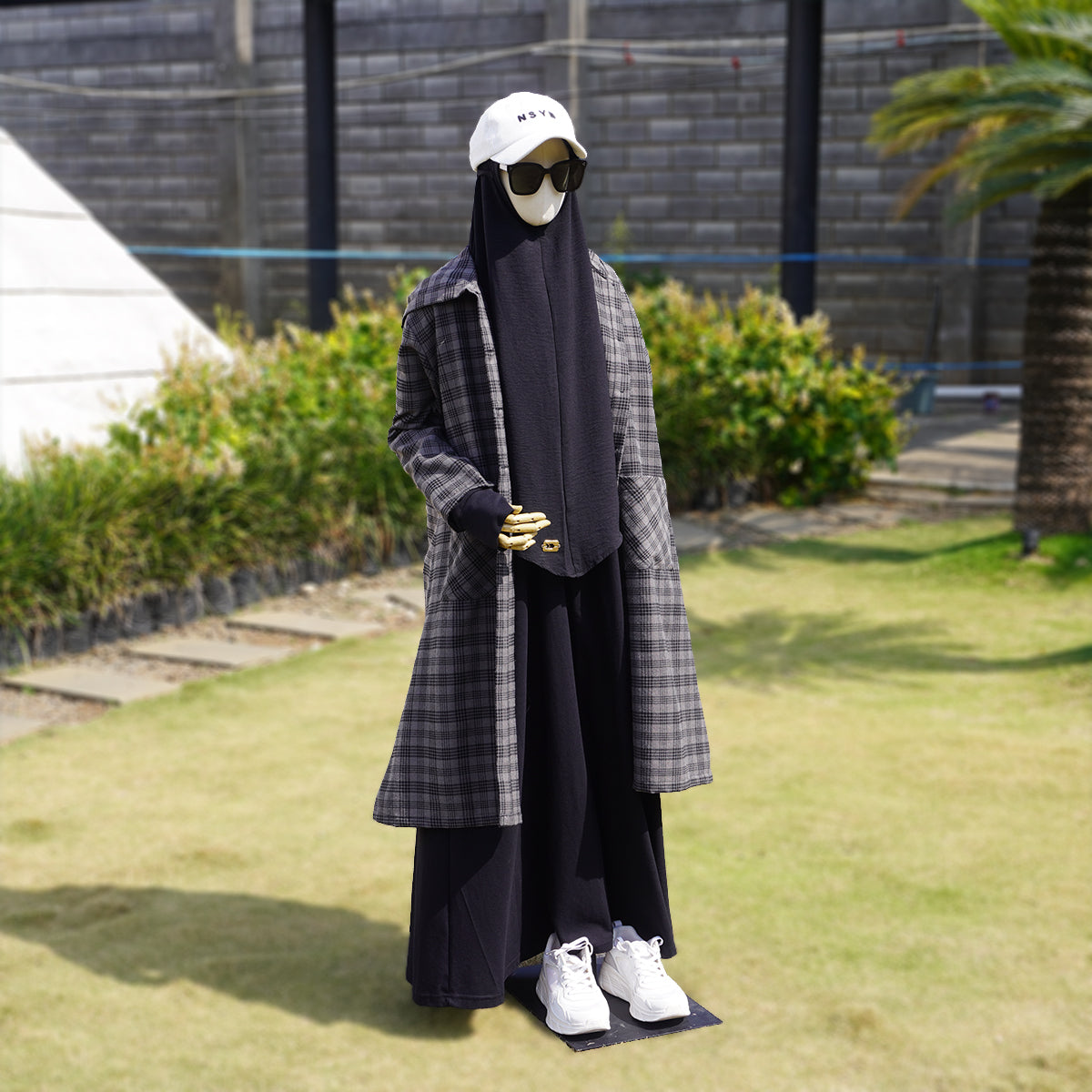 SAMPLE Maleekah Flannel - Dark Grey