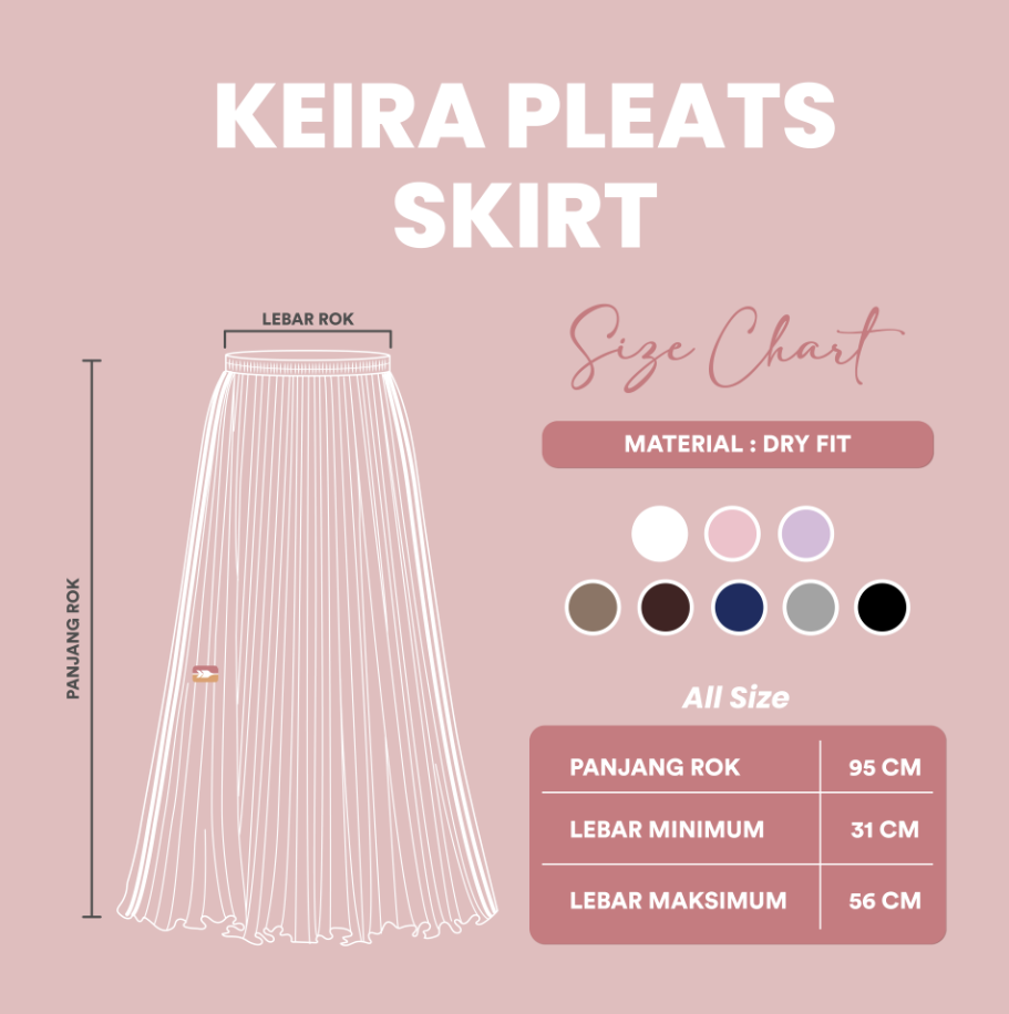 Keira Pleats Skirt - Burgundy