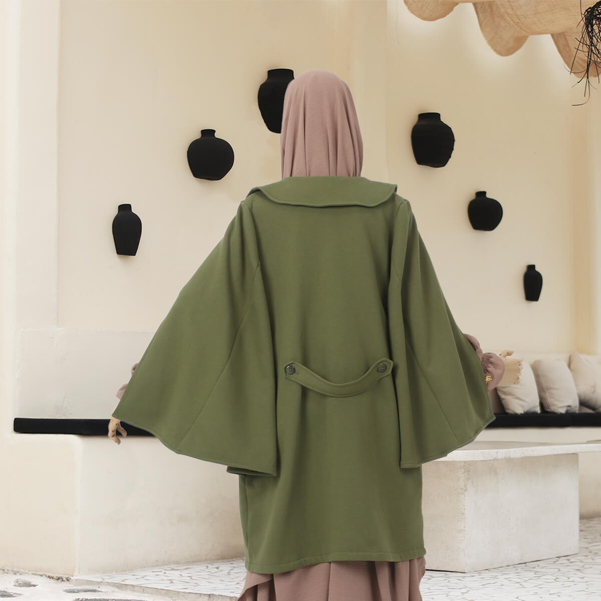 Zaida Cape - Olive