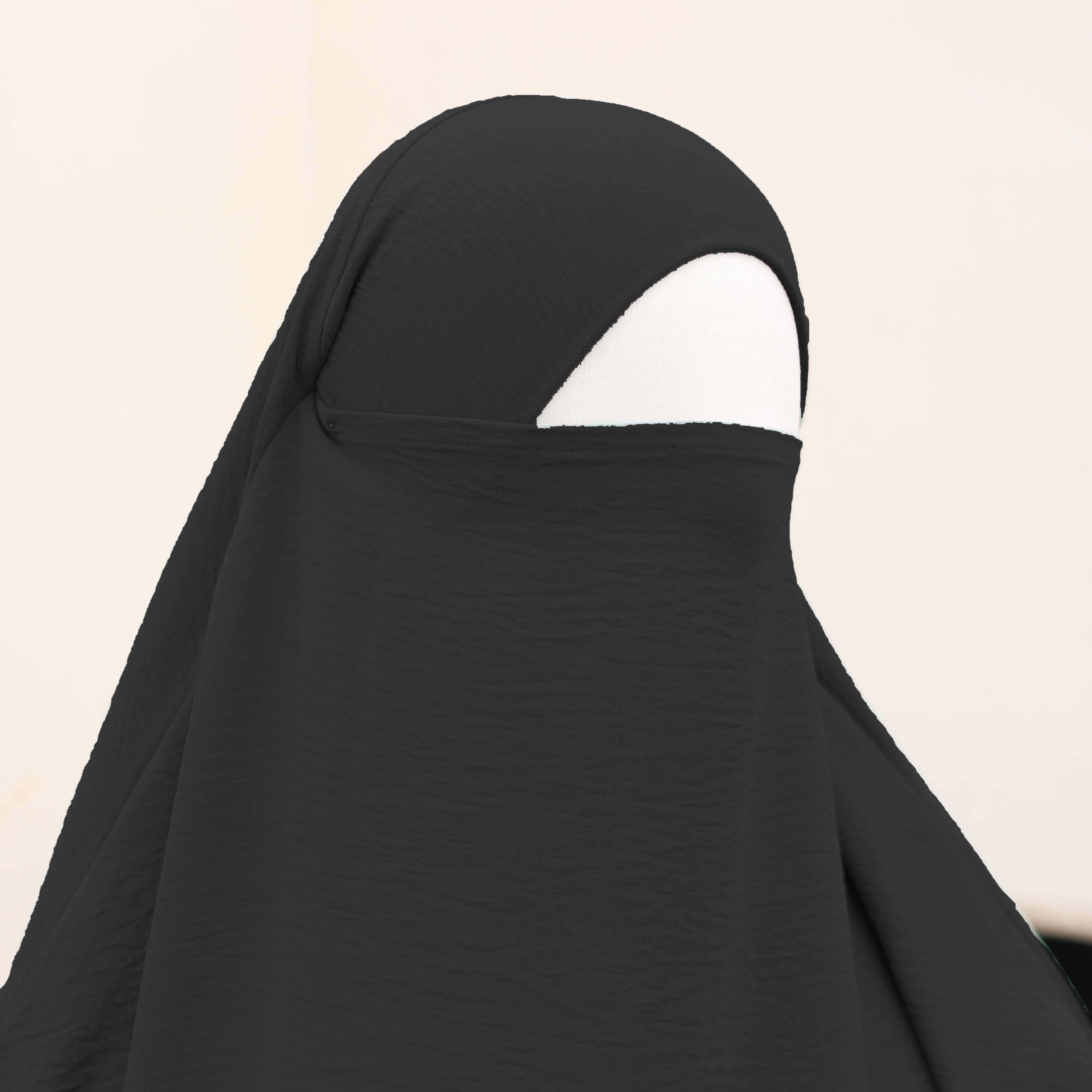Almira French Khimar Set - Black