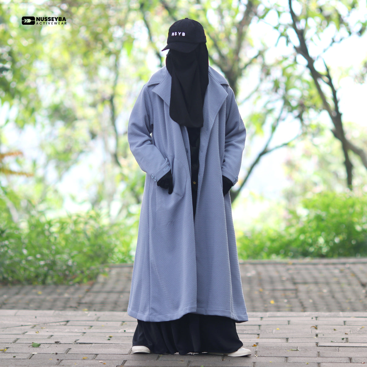 Azizah Long Jacket - Blue