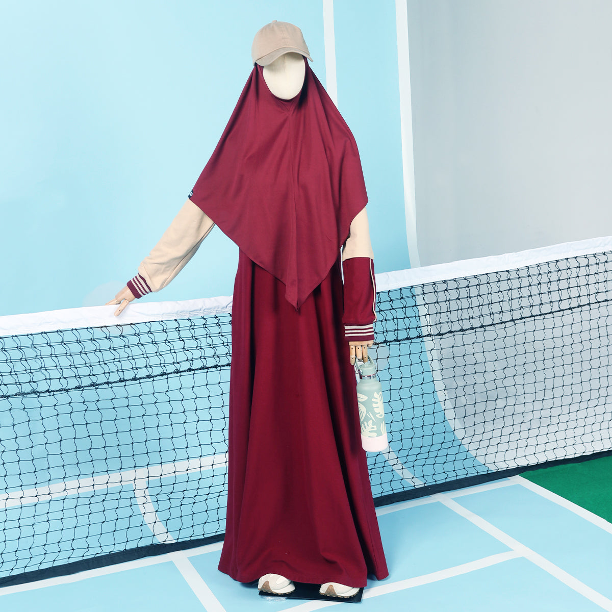 Ditsy Dress - Maroon