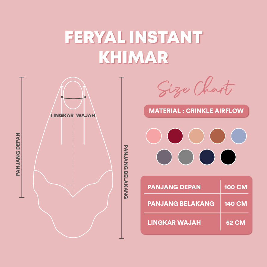 Feryal Instant Khimar - Navy