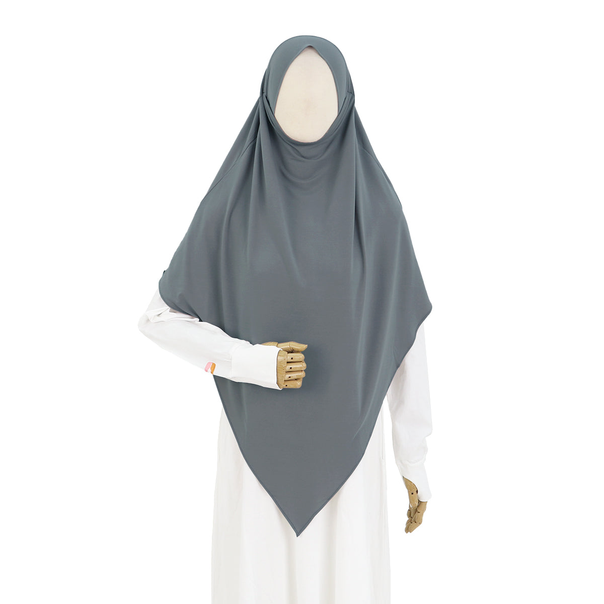 Husna French Khimar - Dark Grey