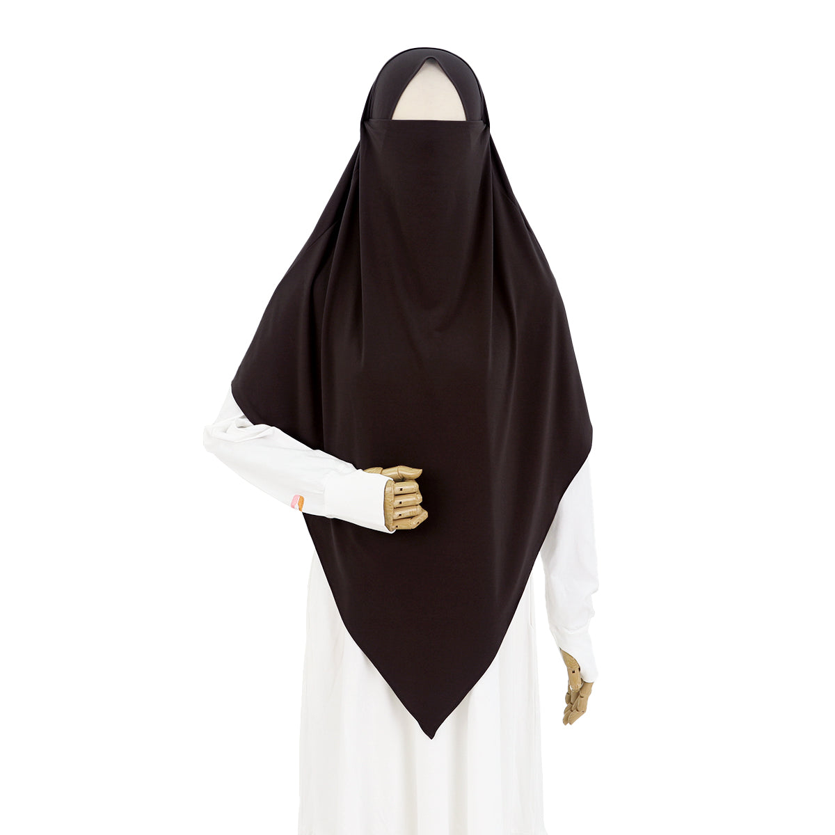 Husna French Khimar - Dark Brown