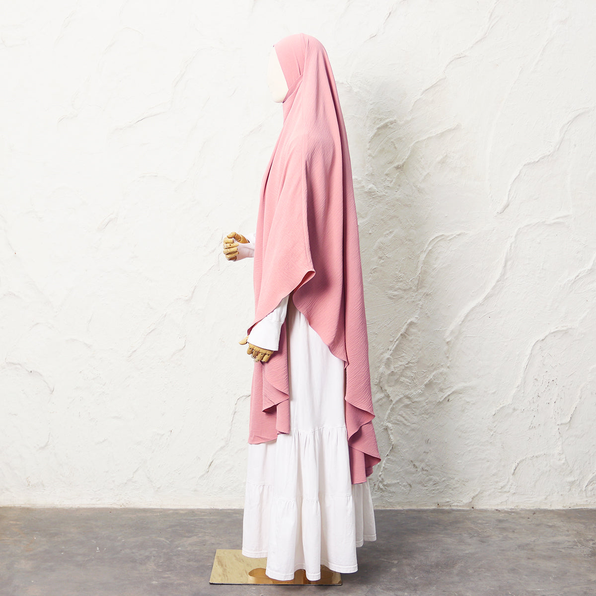 Jasmine French Khimar - Dusty Pink