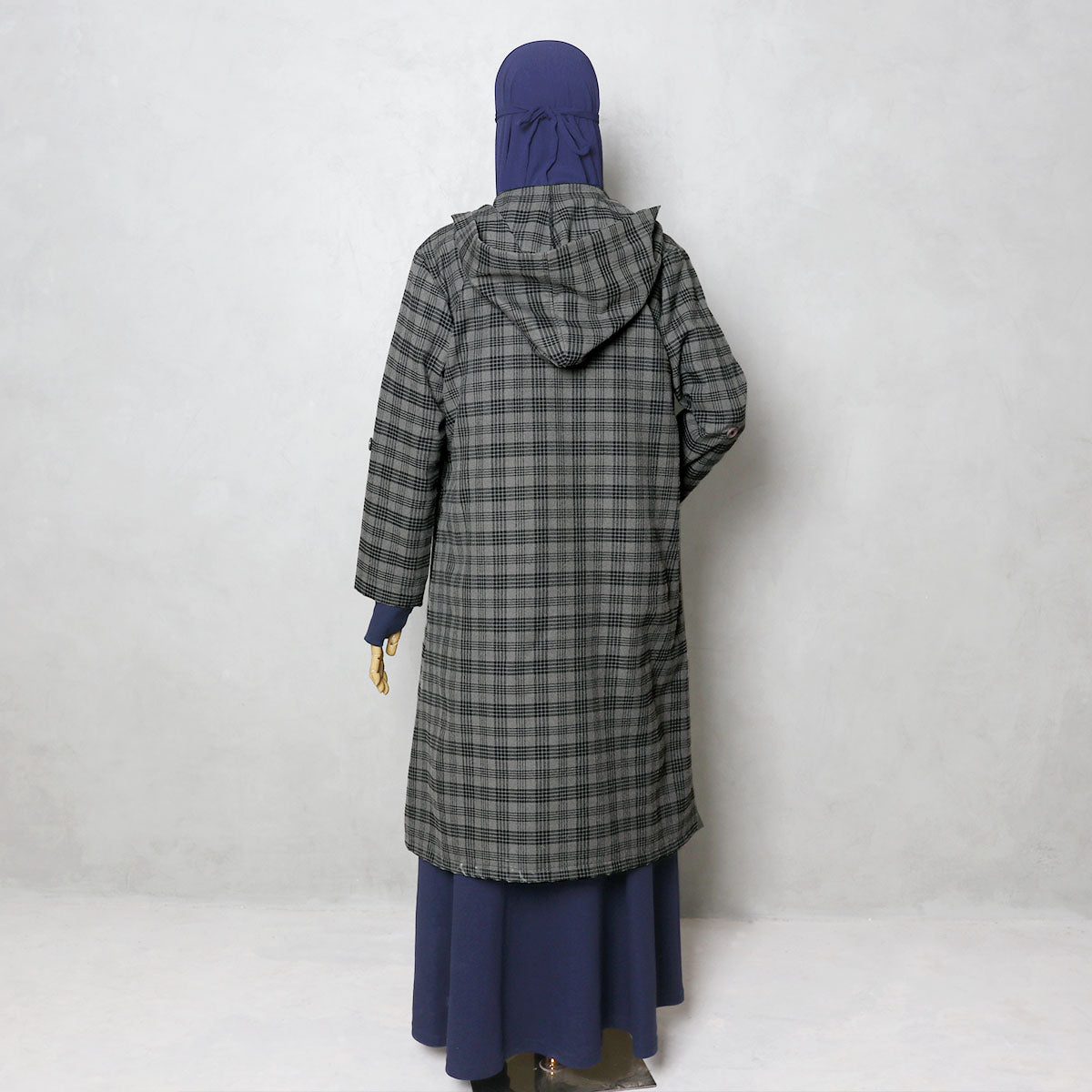 Maleekah Flannel - Dark Grey