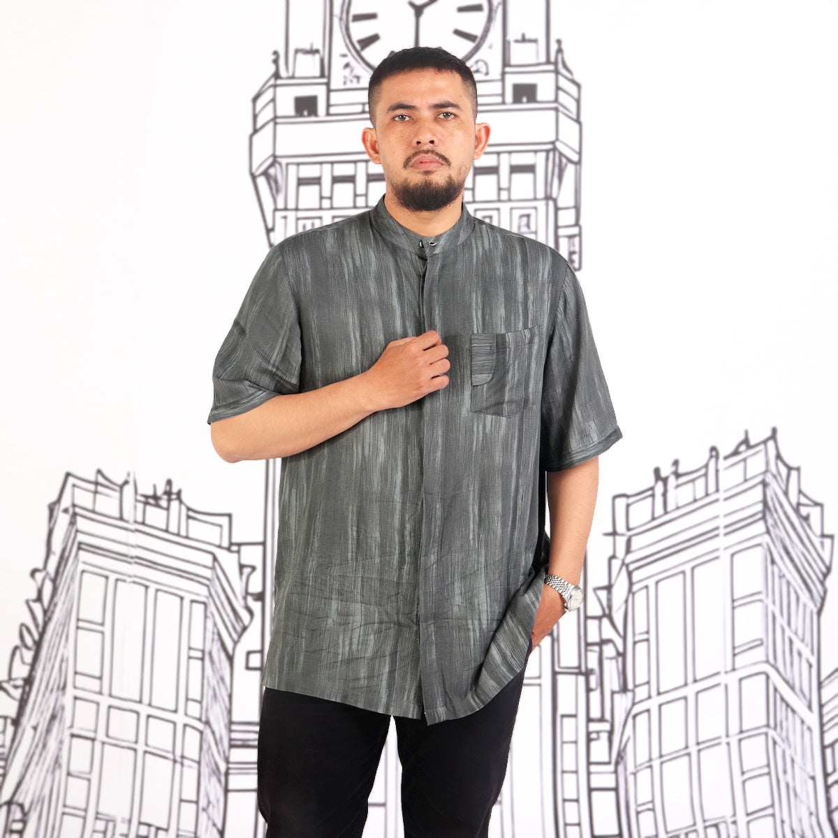 Miftah Kurta - Dark Grey