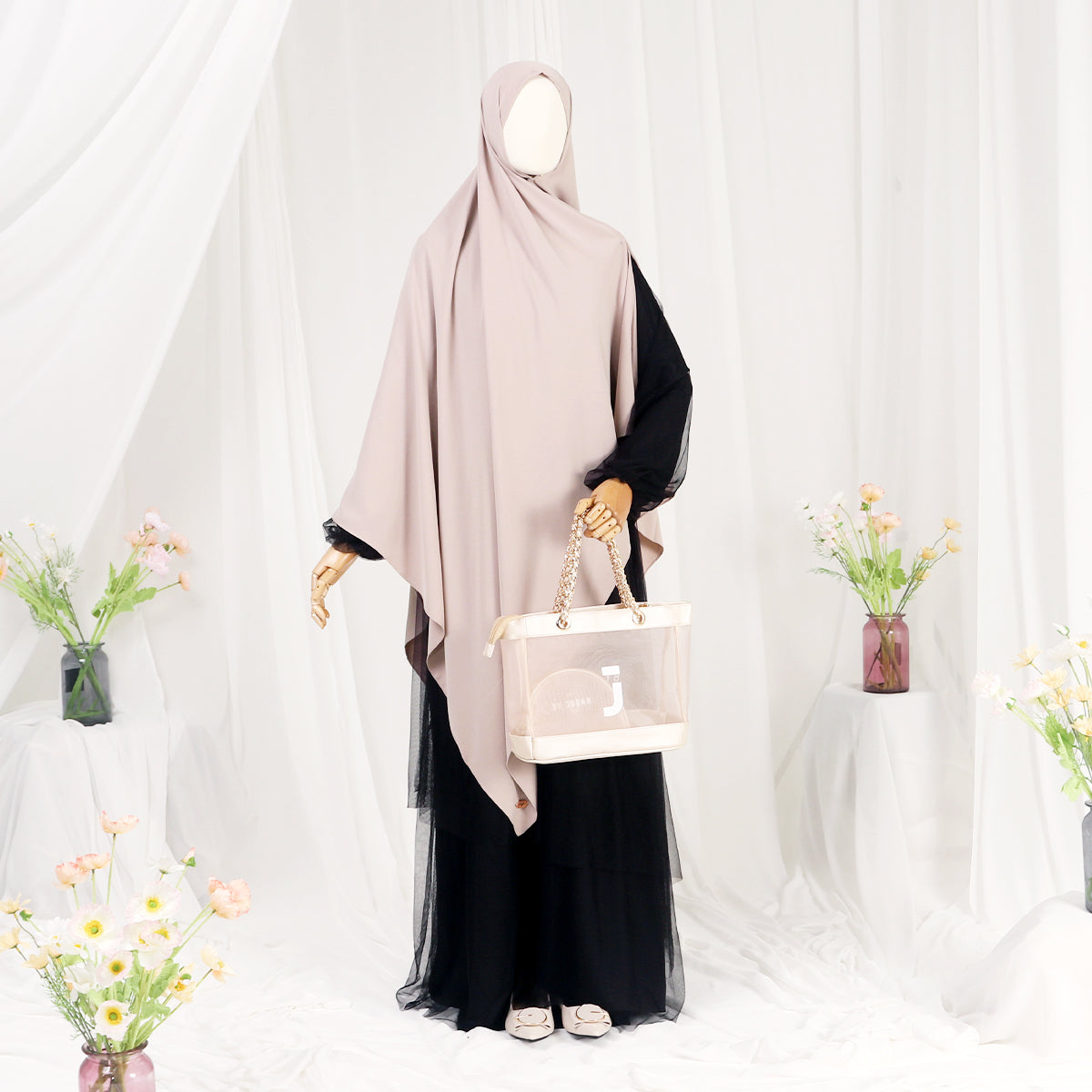 Saila Pashmina Instan - Fawn