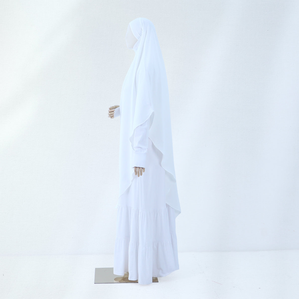 Sarah French Khimar - Broken White