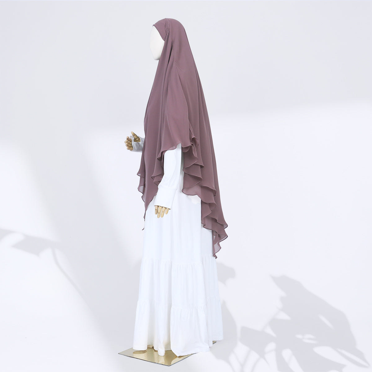 Zenia French Khimar - Rose Taupe